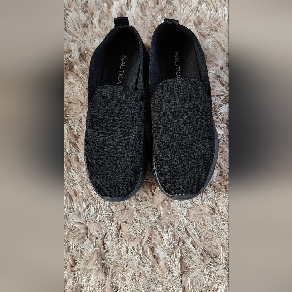 Nautica Kids Black Moccasins